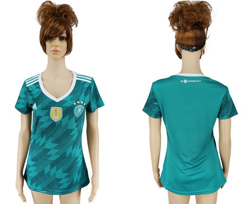 Women's Germany Blank Away Soccer Country Jersey - Click Image to Close